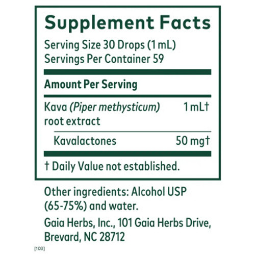 Kava 50 2fl oz label by Gaia PRO Kava 50 2fl oz label by Gaia PRO