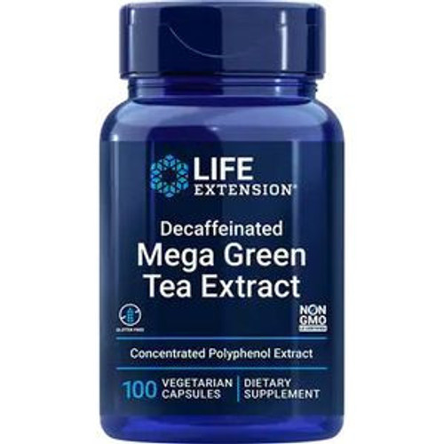 Decaffeinated Mega Green Tea Extract 100 vcaps - Life Extension Decaffeinated Mega Green Tea Extract 100 vcaps - Life Extension