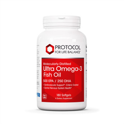 Ultra Omega-3 500/250/ Molec Distilled 180sg by Now Foods/Protocol