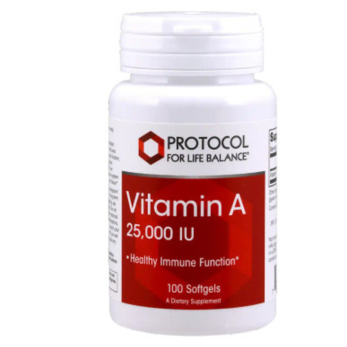 Vitamin A 25,000 IU 100sg by Protocol for Life Balance