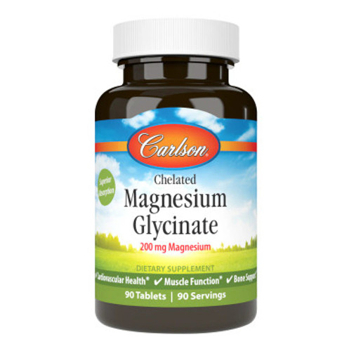 Chelated Magnesium 200 mg 90t by Carlson Labs