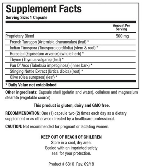 FC-Cidal 120C - Supplement Facts