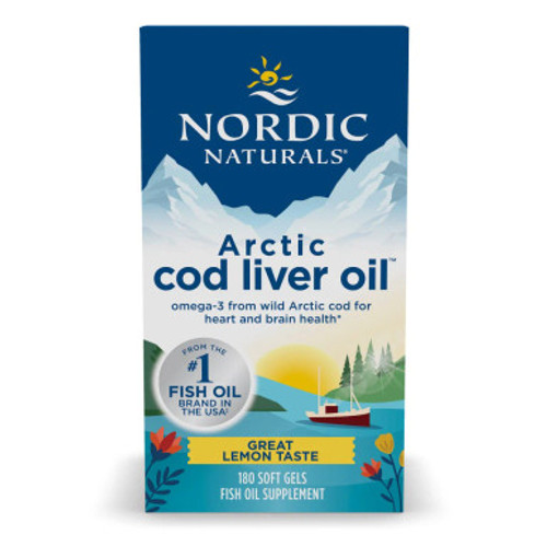Arctic Cod Liver Oil/Lemon 180sg by Nordic Naturals