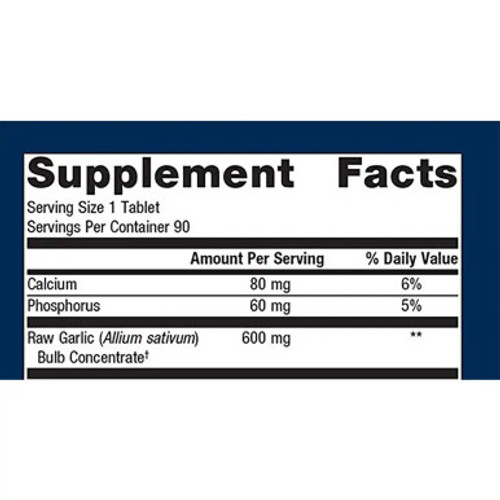 SuperGarlic 6000 90 tabs  label by Metagenics