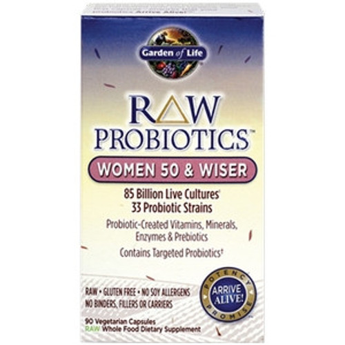 RAW Probiotics Wom 50 & Wiser 90 vcaps by Garden of Life