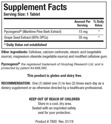 Bio-Cyanidins 60T - Supplement Facts