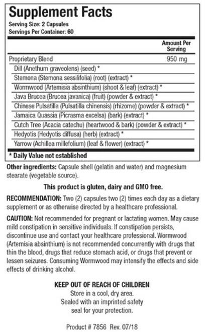 Dysbiocide 120C - Supplement Facts