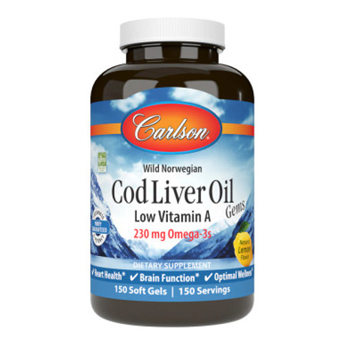 Cod Liver Oil Low Vitamin A 150sg by Carlson Labs