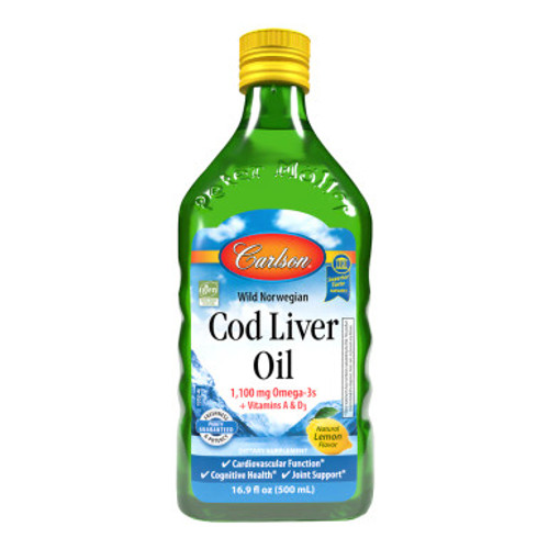 Cod Liver Oil Lemon 500 ml by Carlson Labs