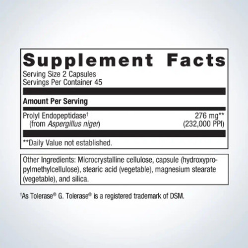 SpectraZyme Gluten Digest 90C label by Metagenics