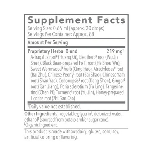 Biotonic 2 oz by Biocidin Botanicals label