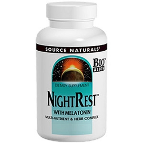 NightRest with Melatonin 50 tabs by Source Naturals