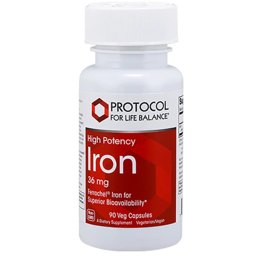 Iron 36mg 90c by Protocol For Life