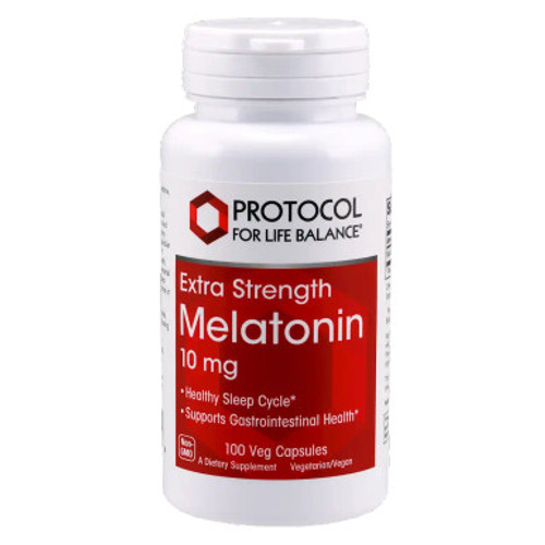 Melatonin 10mg Extra Stength 100c by Protocol For Life Balance