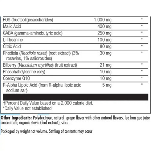 Focus Fizz Label 150g by Nutra BioGenesis