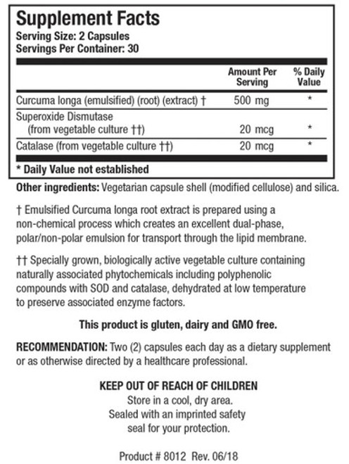 CurcumRx 60 C - Supplement Facts CurcumRx 60 C - Supplement Facts