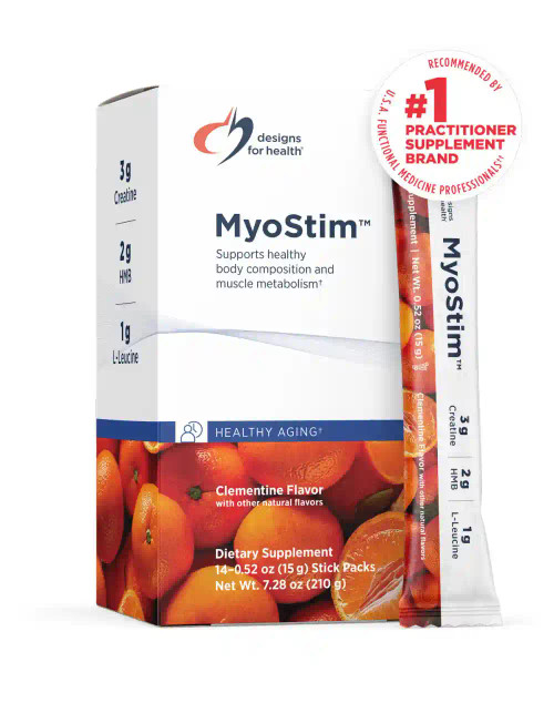 MyoStim 14 stick packs label by Designs for Health MyoStim 14 stick packs label by Designs for Health