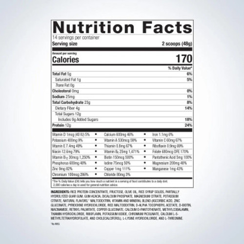 Essential Nutrition Shake Vanilla 23oz Pwd label by metagenics