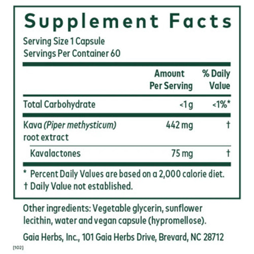 Kava 75 60c label by Gaia PRO Kava 75 60c label by Gaia PRO