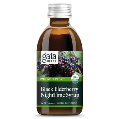 Black Elderberry NightTime Syrup 5.4oz by Gaia Herbs-Professional Solutions