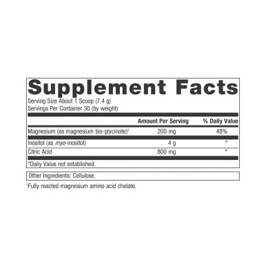 Myo-Inositol Plus 30 serv label by Metagenics