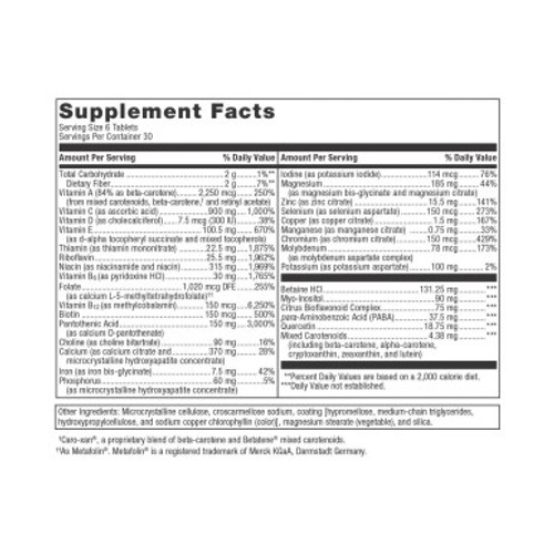 Multigenics Intensive Care label 180T by Metagenics