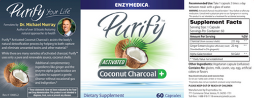 Purify Coconut Charcoal 60 caps Purify Coconut Charcoal 60 caps