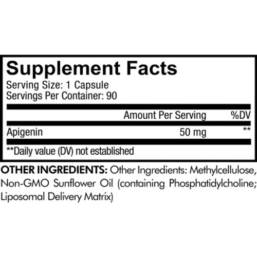 Liposomal Apigenin 90c by Codeage label