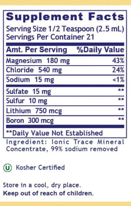 Premier pH Minerals Label, Fluid Ozby Premier Research Labs
