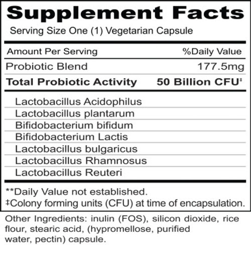 Probiotic Blend 50 Billion CFU 30c Label by Priority One