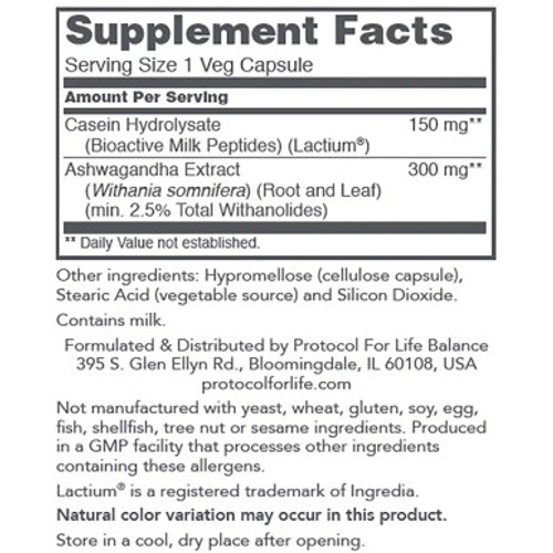 Clinical Stress Relief 60c by Protocol for Life Balance label