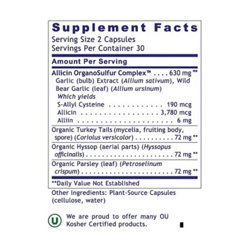 Allicidin 60c label by Premier Research Labs