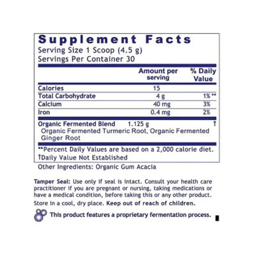 Fermented Turmeric/Ginger 4.7 oz label Premier by Premier Research Labs