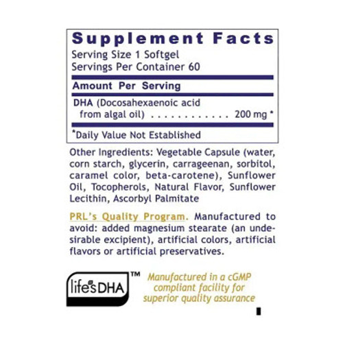 Premier DHA 60sg label by Premier Research Labs