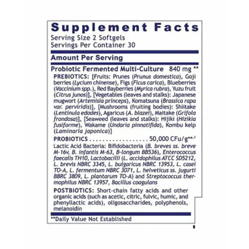 Premier Probiotic  60sg label by Premier Research Labs