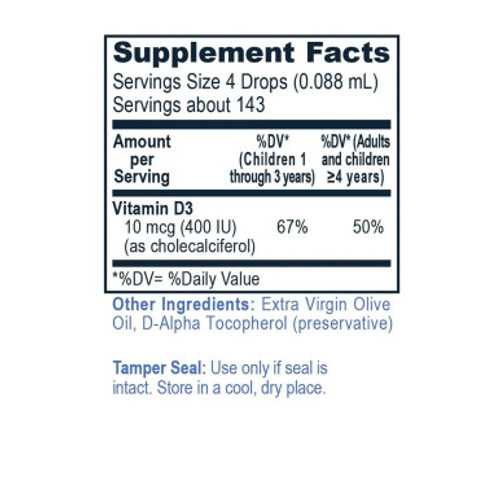 Vitamin D3 for Kids 0.43fl oz label by Premier Research Labs