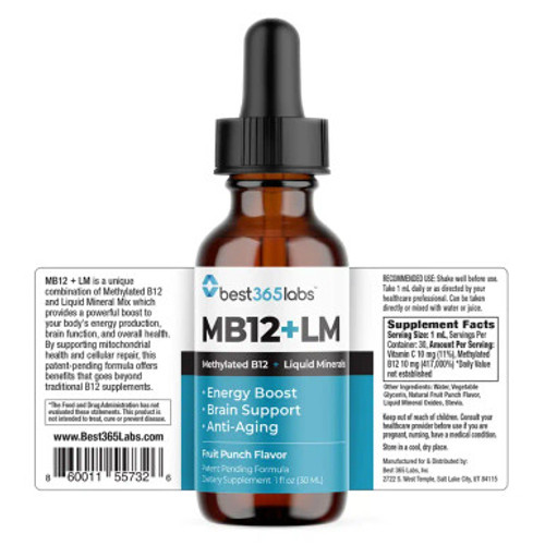 MB12+LM - Methylated Vitamin B12 with Liquid Mineral Oxide-label