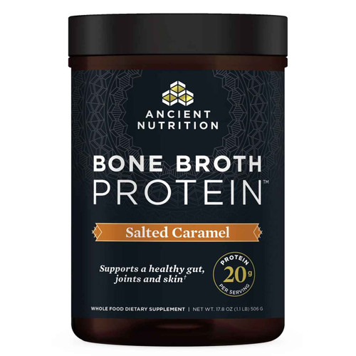 Bone Broth Protein Salted Caramel 506g by Ancient Nutrition