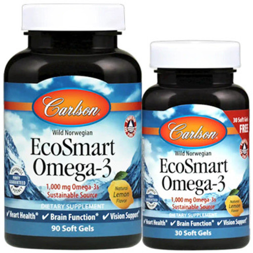 EcoSmart Omega-3 90sg + 30sg by Carlson Labs