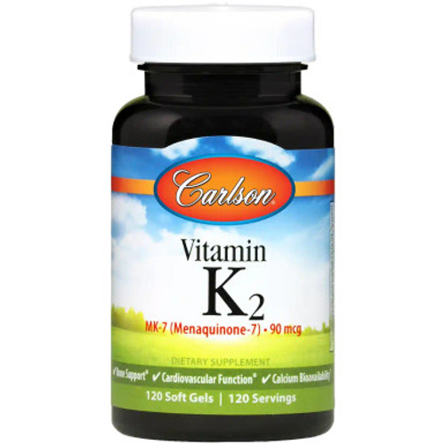 Vitamin K2 MK-7 90 mcg 120sg by Carlson Labs