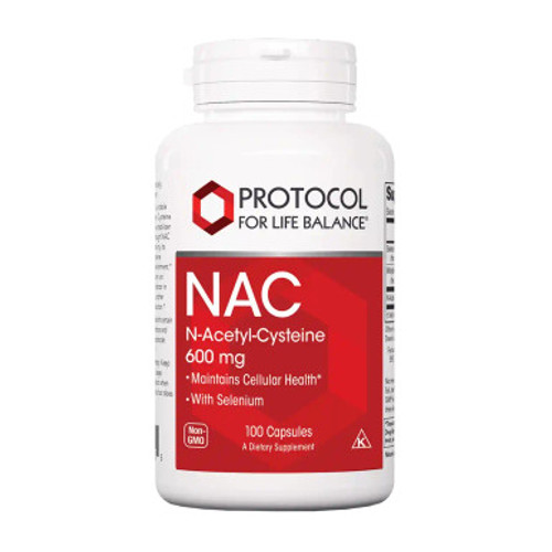 NAC N-AcetylCysteine 600mg 100c by Protocol for Life Balance