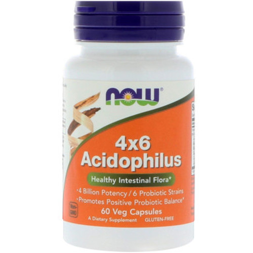 4x6 Acidophilus 60c by Now Foods