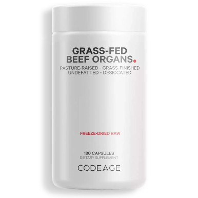 Grass Fed Beef Organs 180c by Codeage