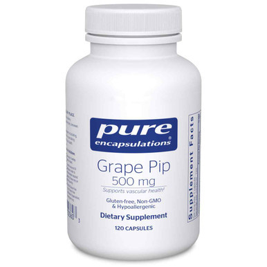 Grape Pip 500 mg by Pure Encapsulations – Vascular, Blood Flow, and Antioxidant Support