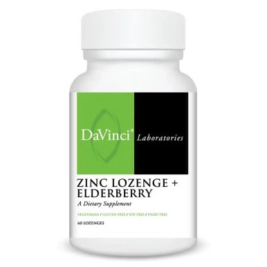 Zinc Lozenge + Elderberry Chewable 60ct by DaVinci Labs
