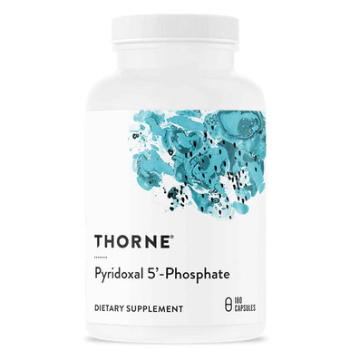 Thorne Pyridoxal 5'-Phosphate white bottle with teal label, 180 capsules