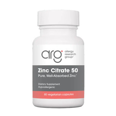 Zinc Citrate 50mg 60c by Allergy Research Group