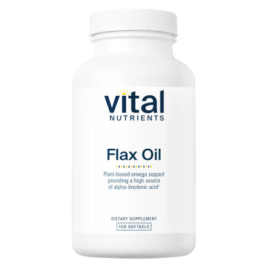 Flax Oil Caps 1000 mg (Organic) 100c by Vital Nutrients
