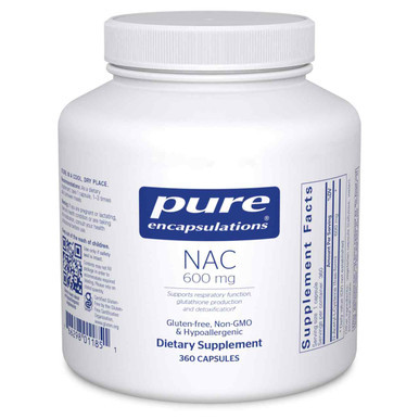 NAC (n-acetyl-l-cysteine) 600 mg by Pure Encapsulations – Glutathione and Antioxidant Support