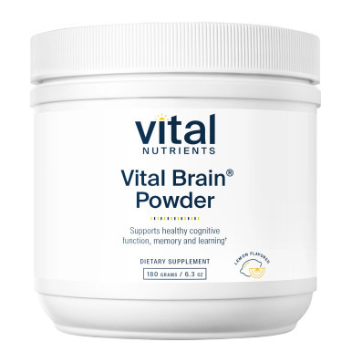 Vital Brain Powder Natural Lemon Flavor 6.3 oz by Vital Nutrients